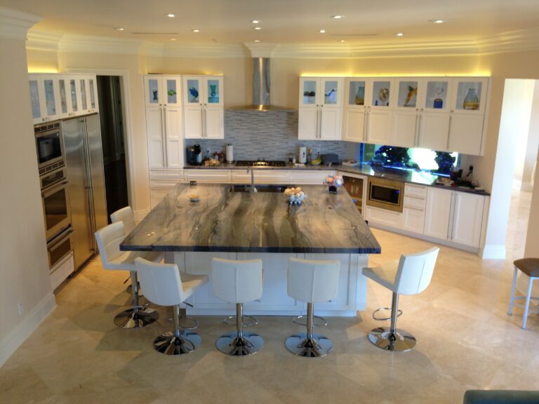 Remodeled kitchen with all-wood cabinets